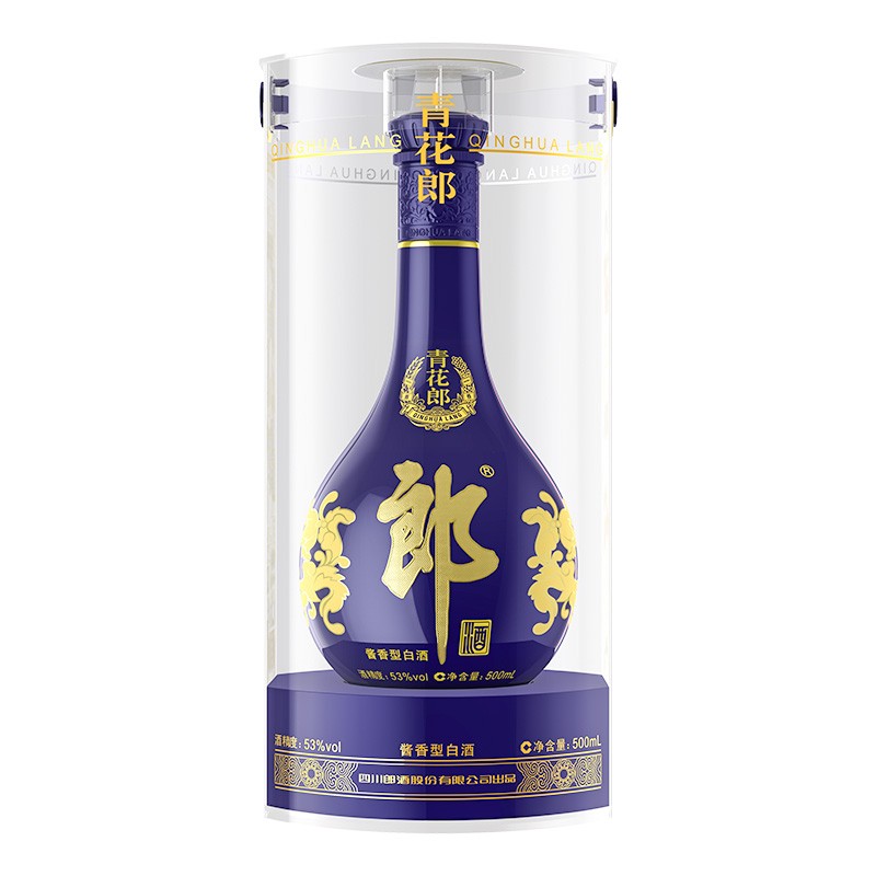 郎酒 青花郎 酱香型白酒 53度 500ml*1 单瓶装  高度白酒