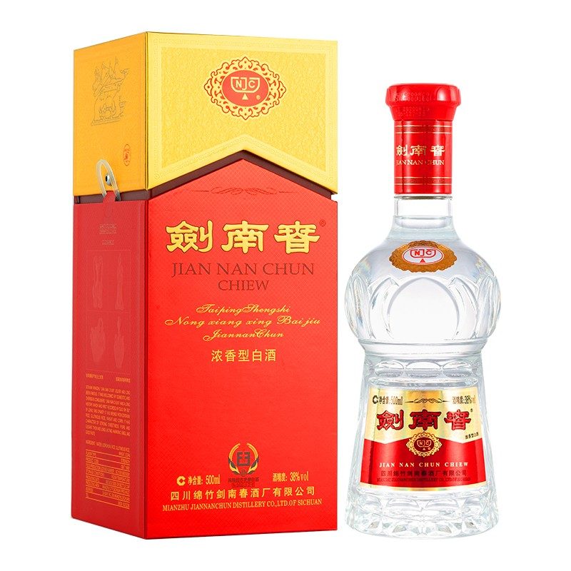 剑南春 水晶剑  浓香型白酒  38度 500ml*1 单瓶装 新老包装随机发货