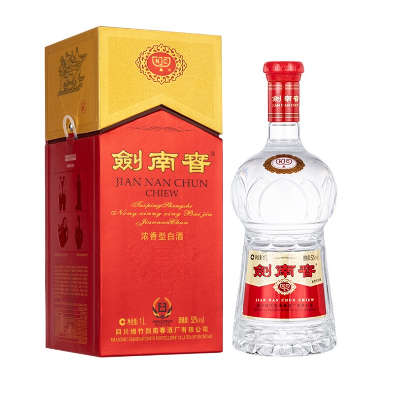 剑南春 水晶剑  浓香型白酒 52度  1000ml*1（1L）单瓶装 年份随机