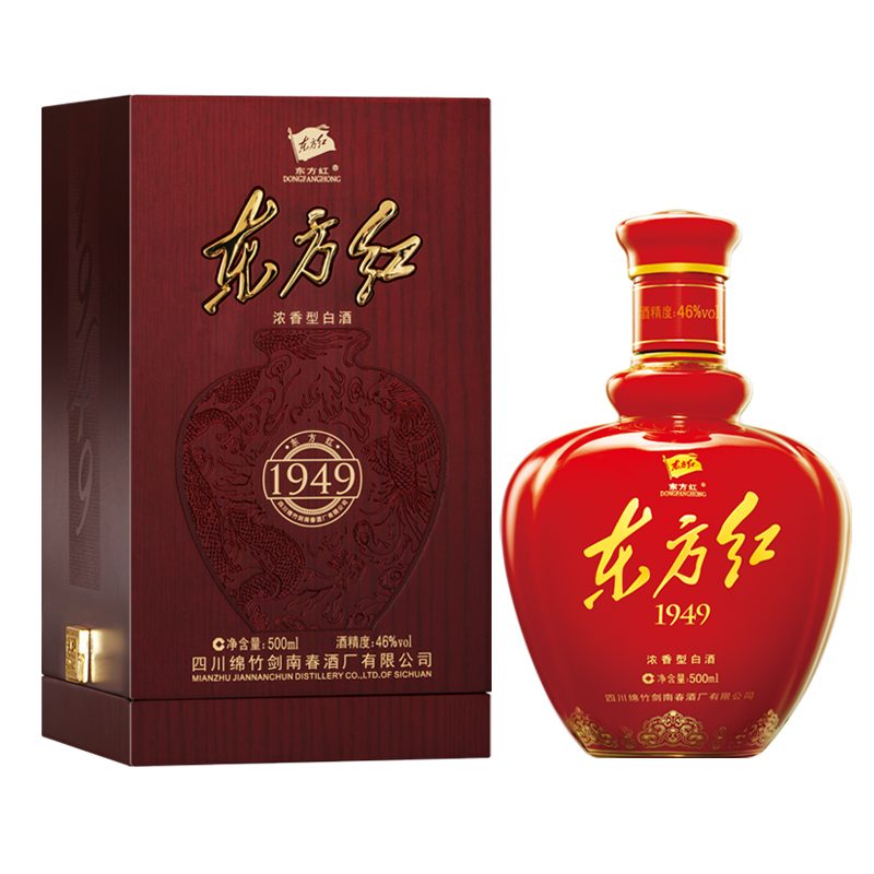 剑南春 东方红1949  浓香型白酒 46度  500ml*1 单瓶装 年份随机