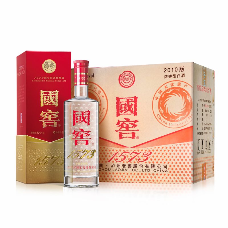 泸州老窖  国窖1573 浓香型白酒 52度500ml 6瓶整箱装 年份随机