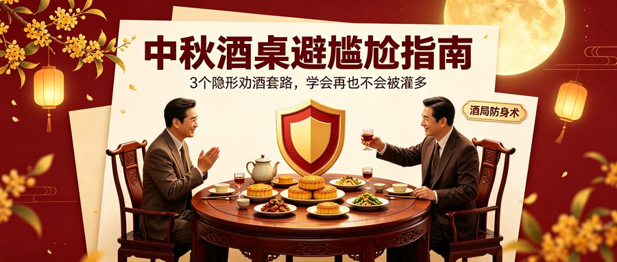 中秋酒桌避尴尬指南：这 3 个劝酒的 “隐形套路”，学会再也不会被灌多